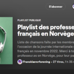 #JIPF2022 : découvrez la playlist des professeurs de français en Norvège